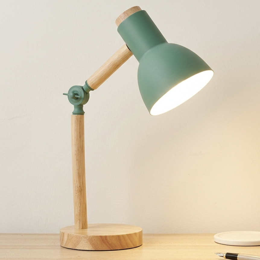 北欧ウッドアートデスクランプ