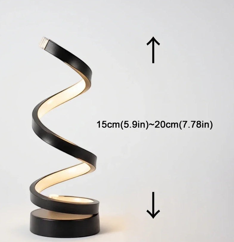 スパイラルLEDテーブルランプ